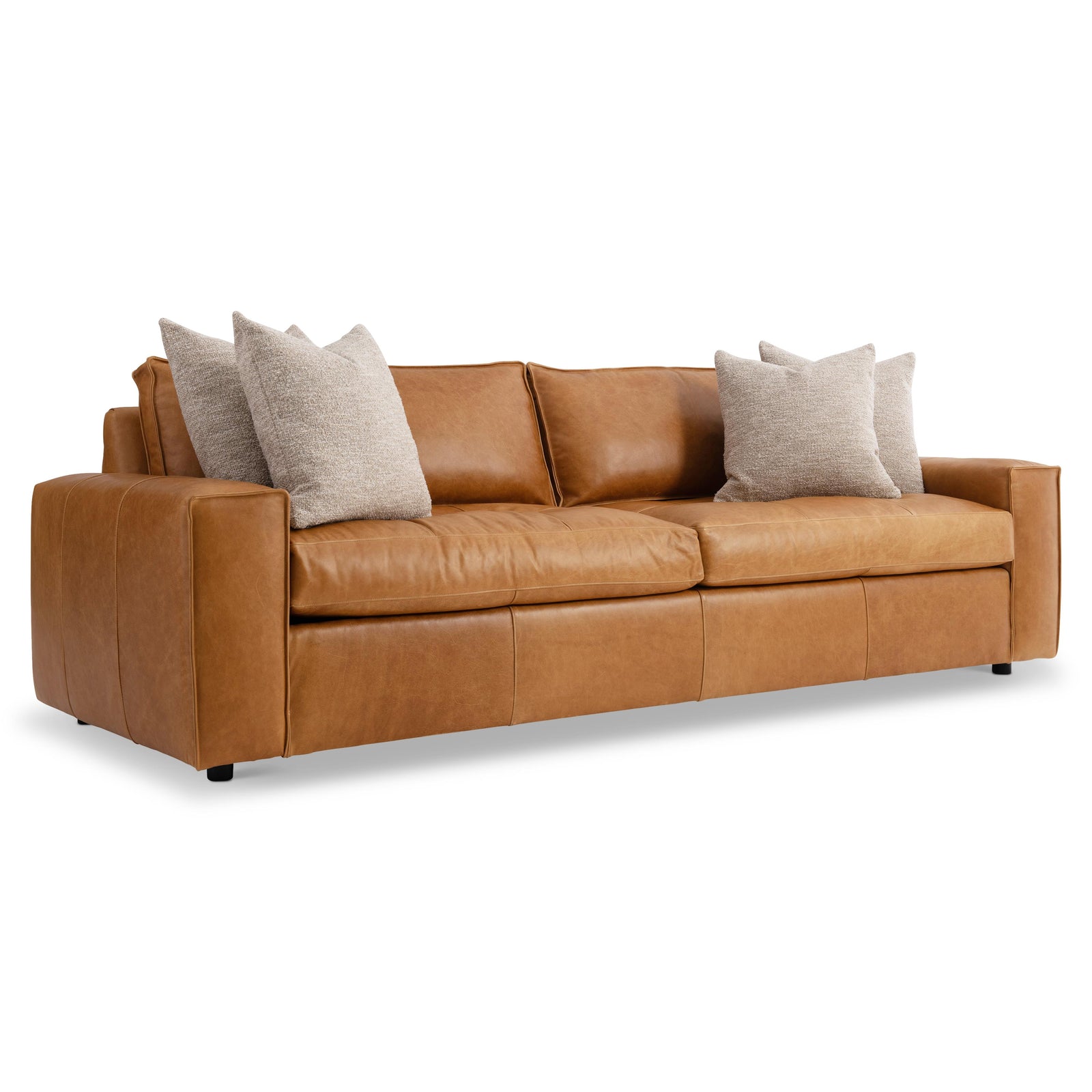 American Home Furniture Bernhardt Nest Leather Sofa