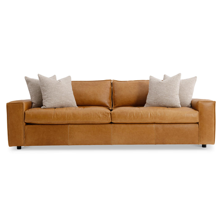 American Home Furniture Bernhardt Nest Leather Sofa
