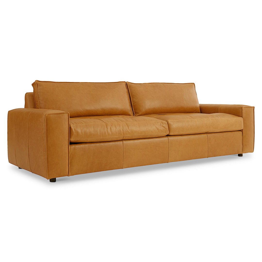 American Home Furniture Bernhardt Nest Leather Sofa