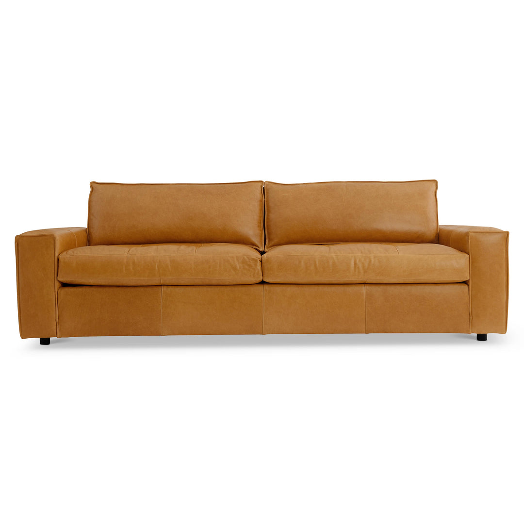 American Home Furniture Bernhardt Nest Leather Sofa