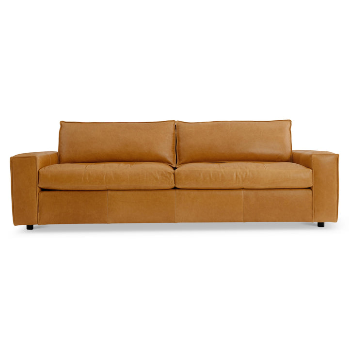 American Home Furniture Bernhardt Nest Leather Sofa