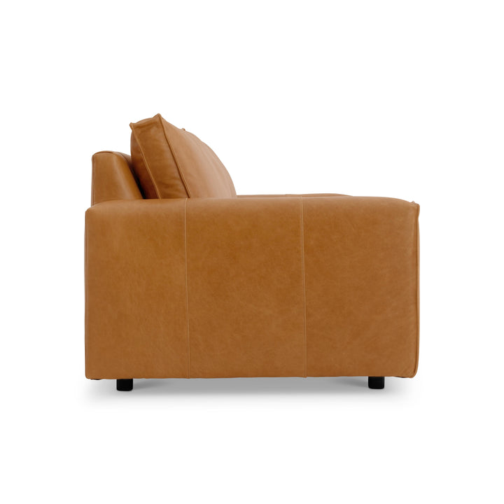 American Home Furniture Bernhardt Nest Leather Sofa