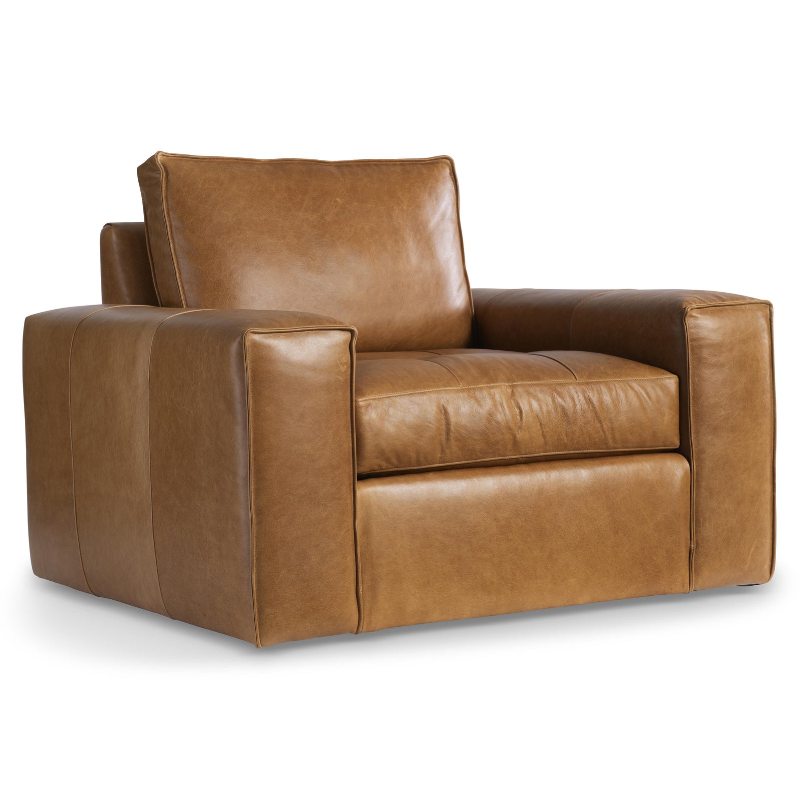 American Home Furniture Bernhardt Nest Leather Swivel Chair