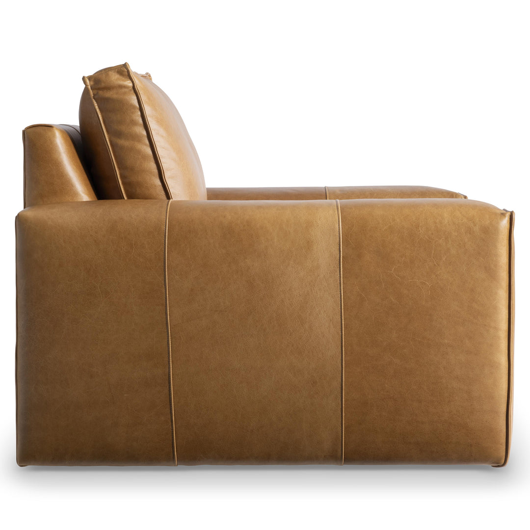 American Home Furniture Bernhardt Nest Leather Swivel Chair