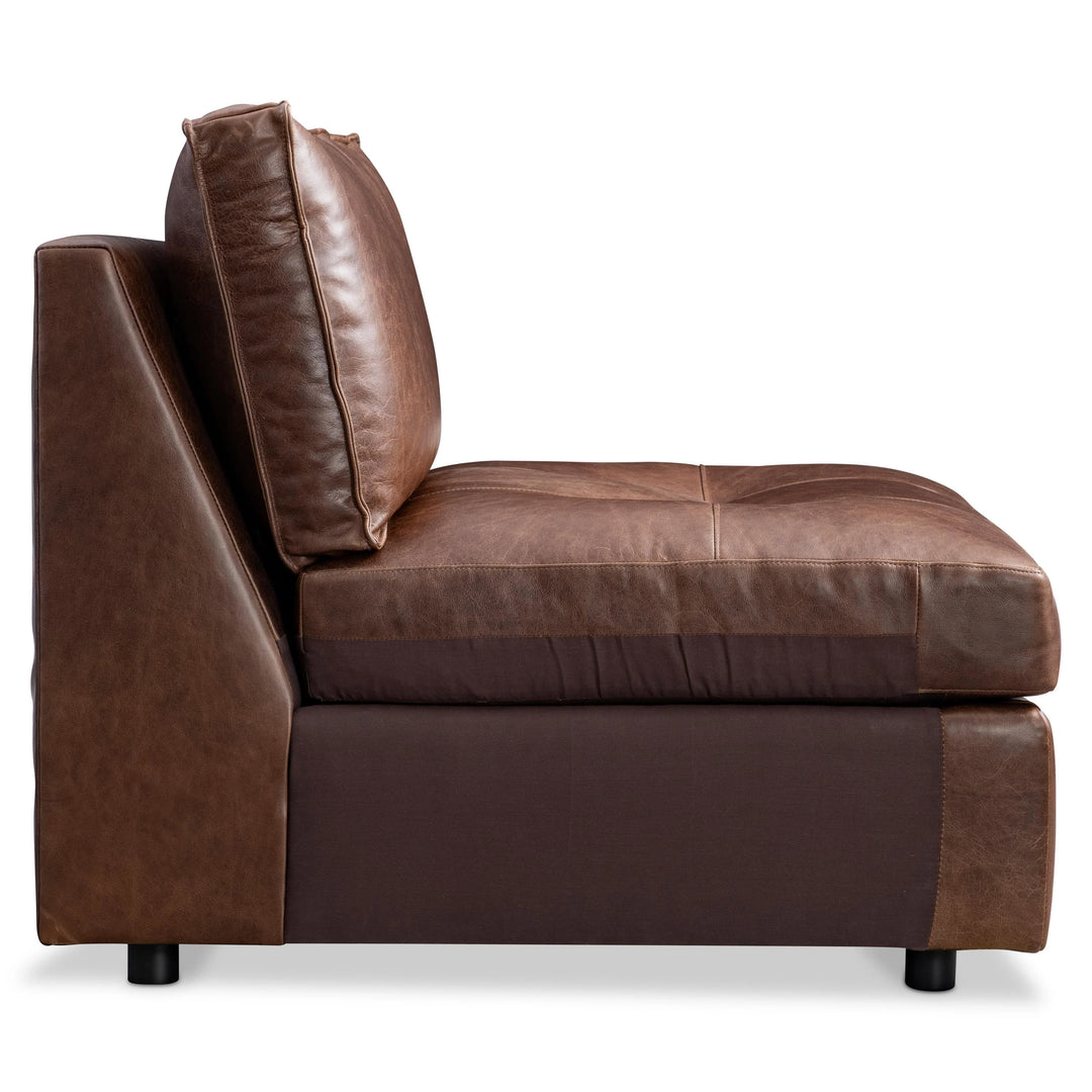 American Home Furniture Bernhardt Nest Leather Armless Chair