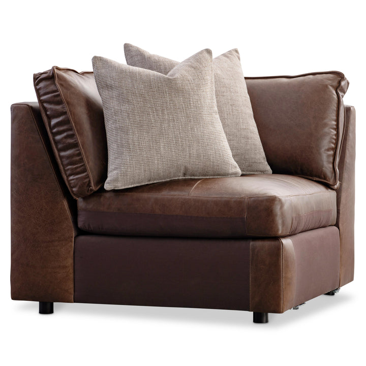 American Home Furniture Bernhardt Nest Leather Corner Chair