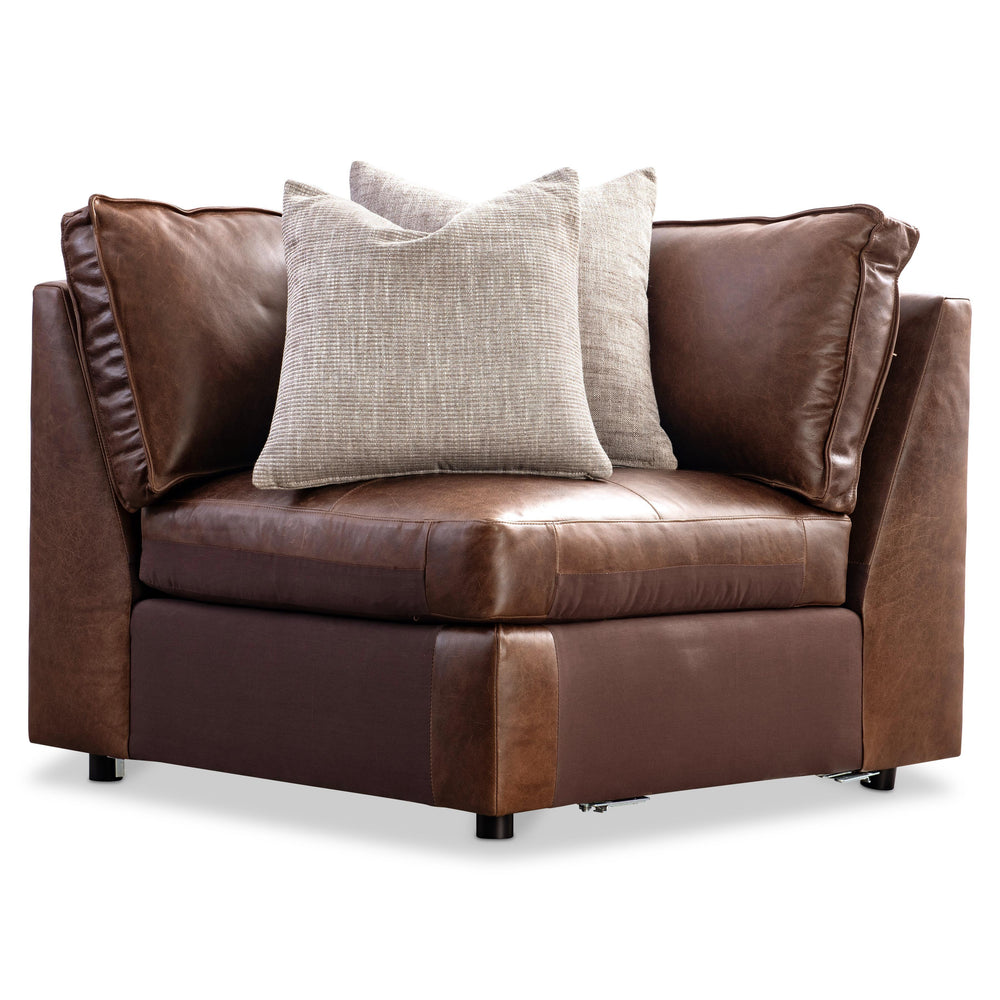 American Home Furniture Bernhardt Nest Leather Corner Chair