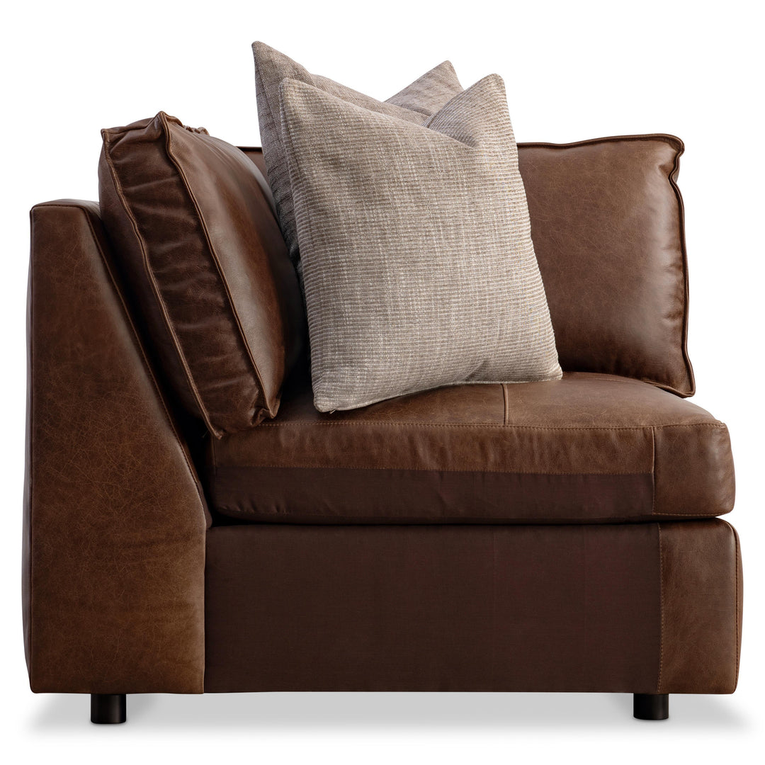 American Home Furniture Bernhardt Nest Leather Corner Chair