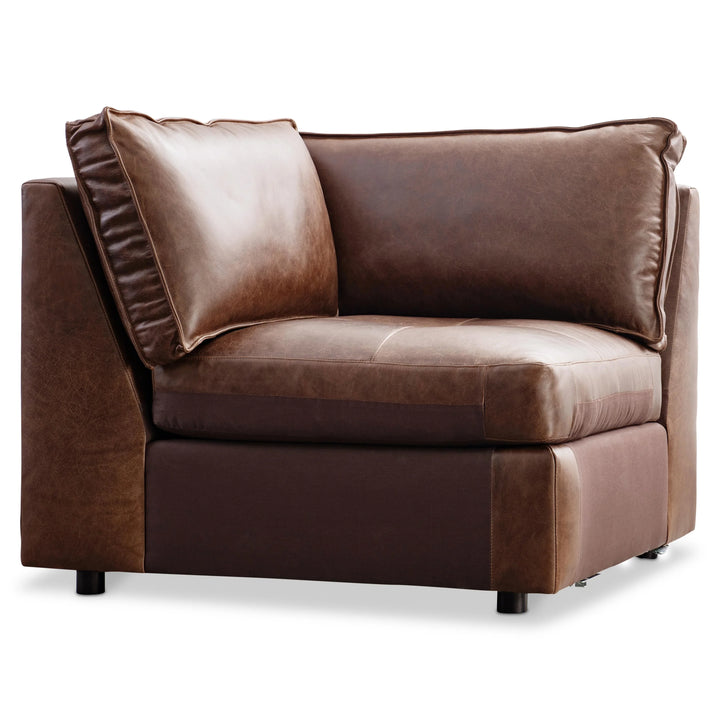 American Home Furniture Bernhardt Nest Leather Corner Chair