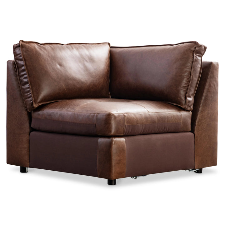 American Home Furniture Bernhardt Nest Leather Corner Chair