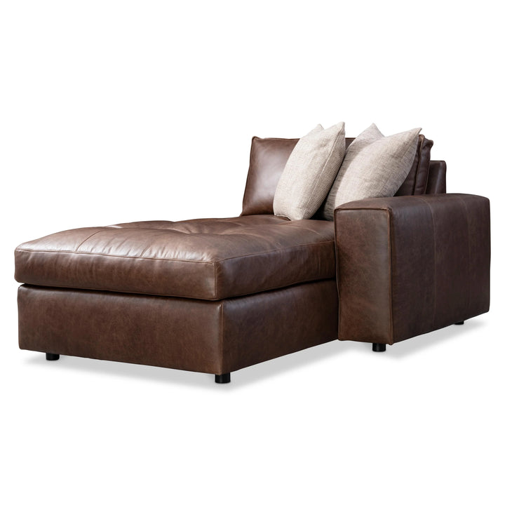 American Home Furniture Bernhardt Nest Leather Right Arm Chaise - Set of 2