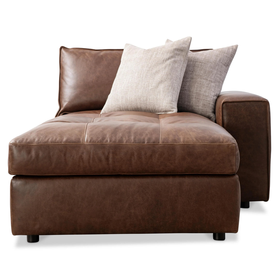 American Home Furniture Bernhardt Nest Leather Right Arm Chaise - Set of 2
