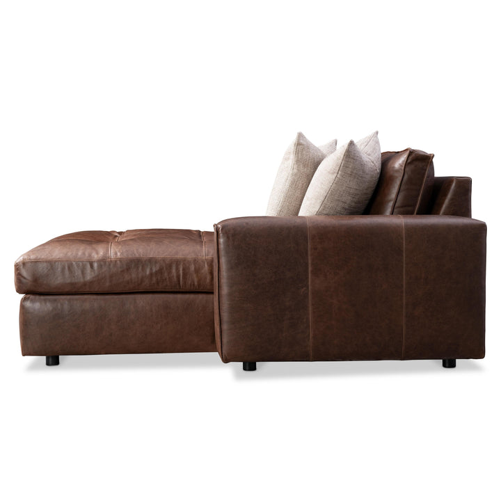 American Home Furniture Bernhardt Nest Leather Right Arm Chaise - Set of 2