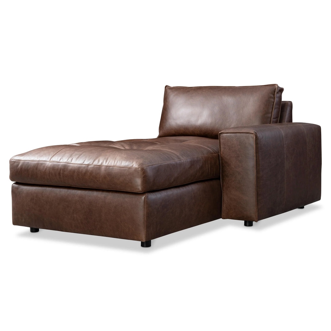 American Home Furniture Bernhardt Nest Leather Right Arm Chaise - Set of 2
