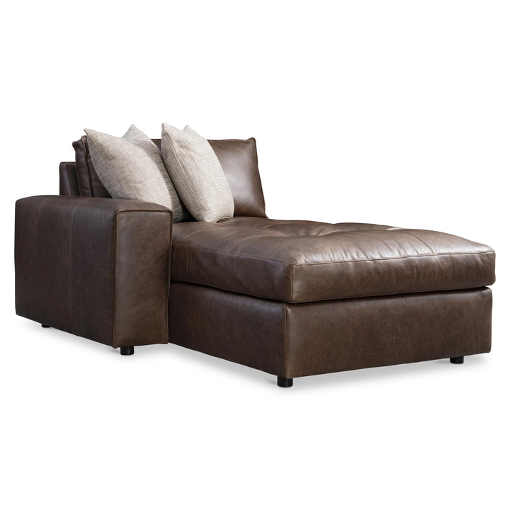 American Home Furniture Bernhardt Nest Leather Left Arm Chaise - Set of 2