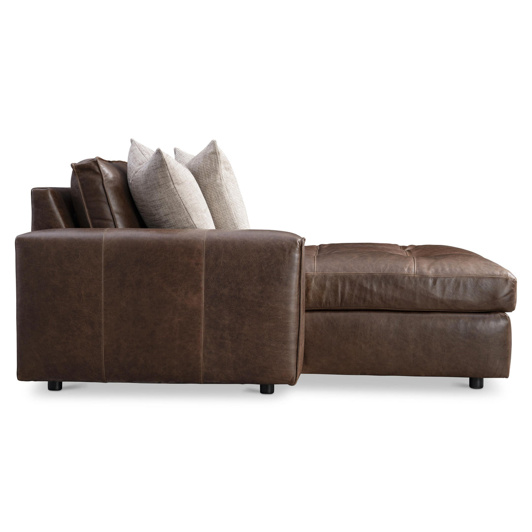 American Home Furniture Bernhardt Nest Leather Left Arm Chaise - Set of 2