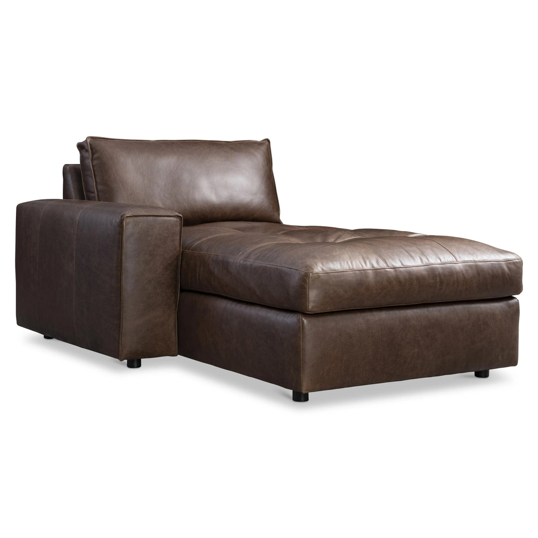 American Home Furniture Bernhardt Nest Leather Left Arm Chaise - Set of 2