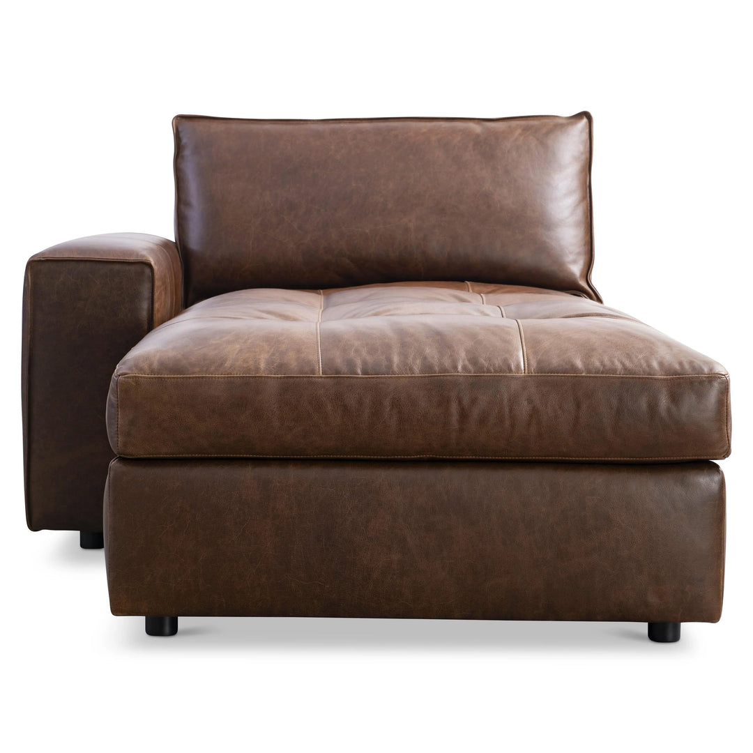 American Home Furniture Bernhardt Nest Leather Left Arm Chaise - Set of 2
