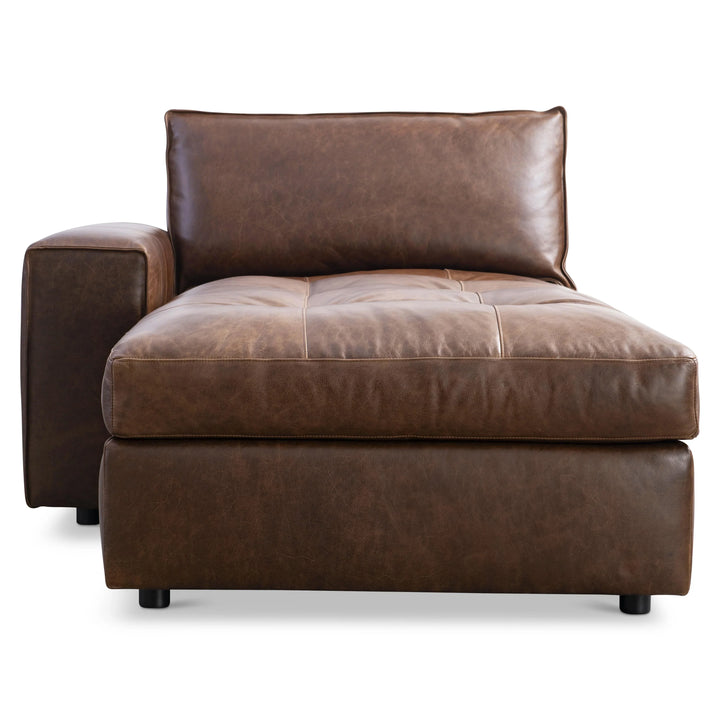 American Home Furniture Bernhardt Nest Leather Left Arm Chaise - Set of 2