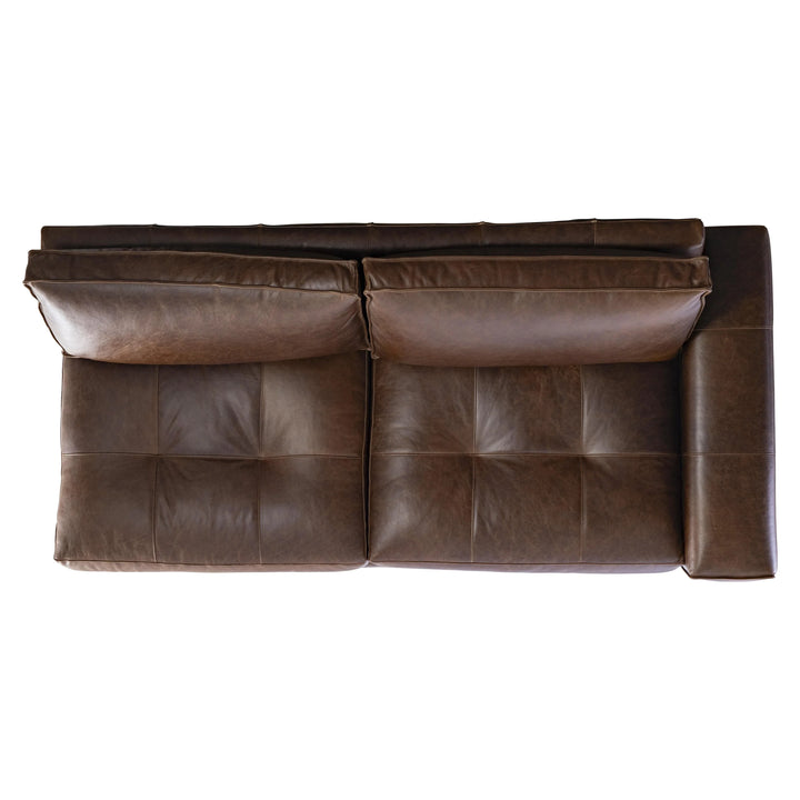 American Home Furniture Bernhardt Nest Leather Right Arm Loveseat