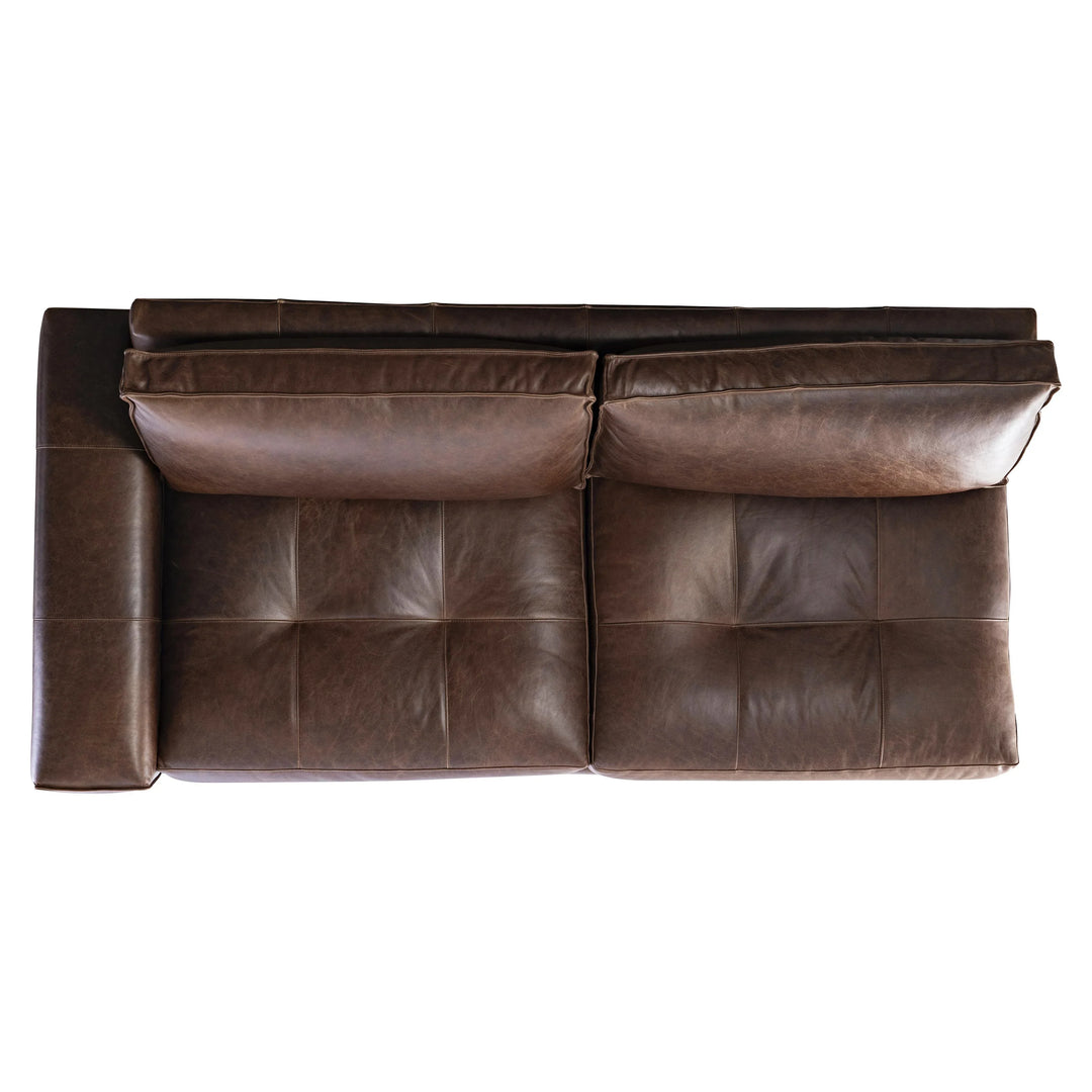 American Home Furniture Bernhardt Nest Leather Left Arm Loveseat