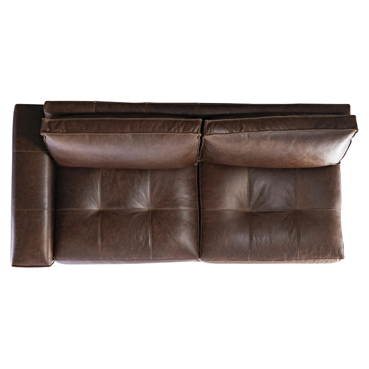 American Home Furniture Bernhardt Nest Leather Left Arm Loveseat