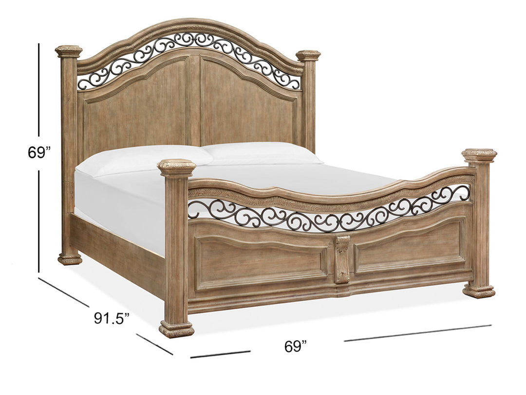 Marisol Fawn Queen Panel Bed - B5132-54