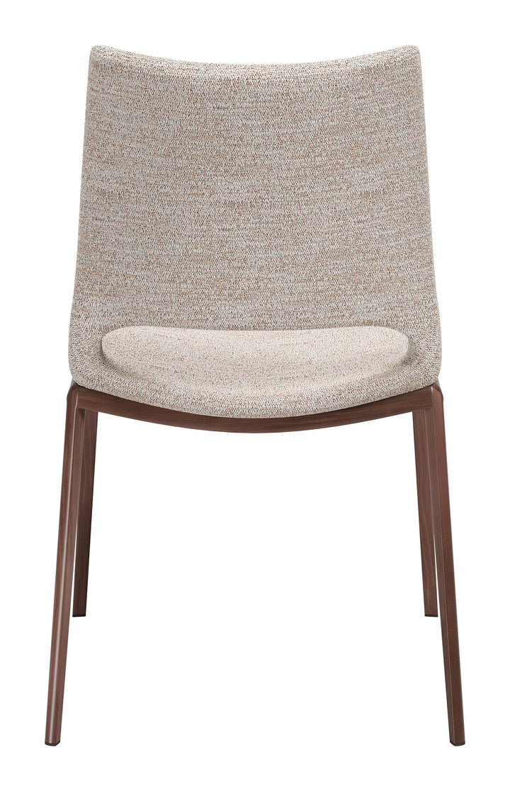 Ace Dining Chair (Set of 2) Beige & Walnut - VIV101282