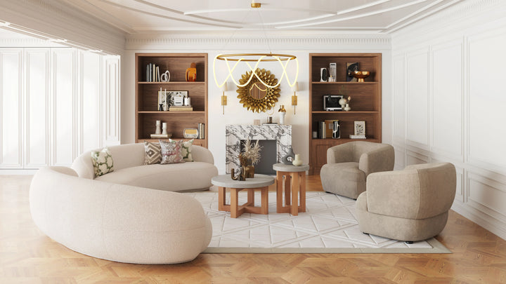 Bekker Accent Chair Golden Beige - AmericanHomeFurniture