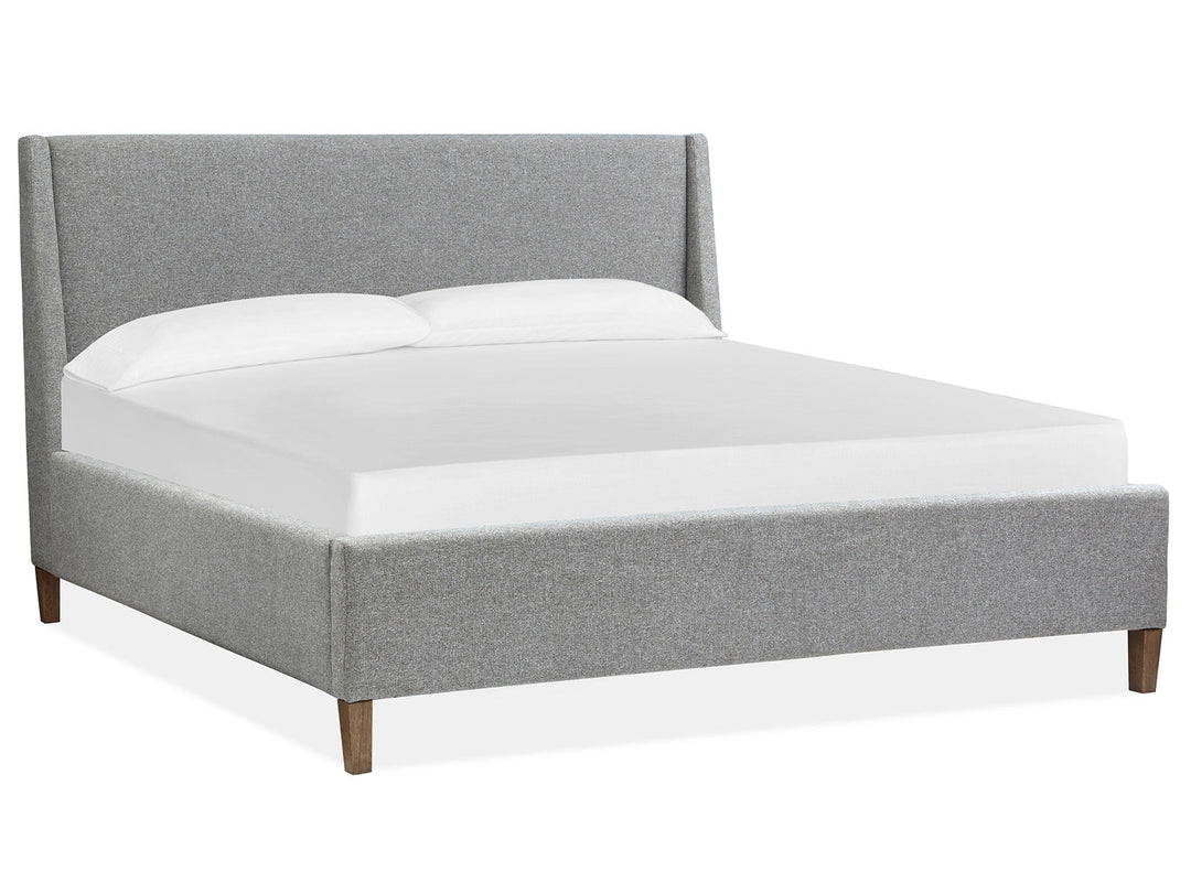 Lindon Belgian Wheat And Coffee Bean Grey Upholstered Island Bed
