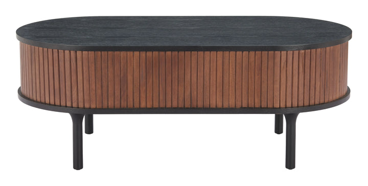 Koriana Coffee Table Black & Walnut - AmericanHomeFurniture