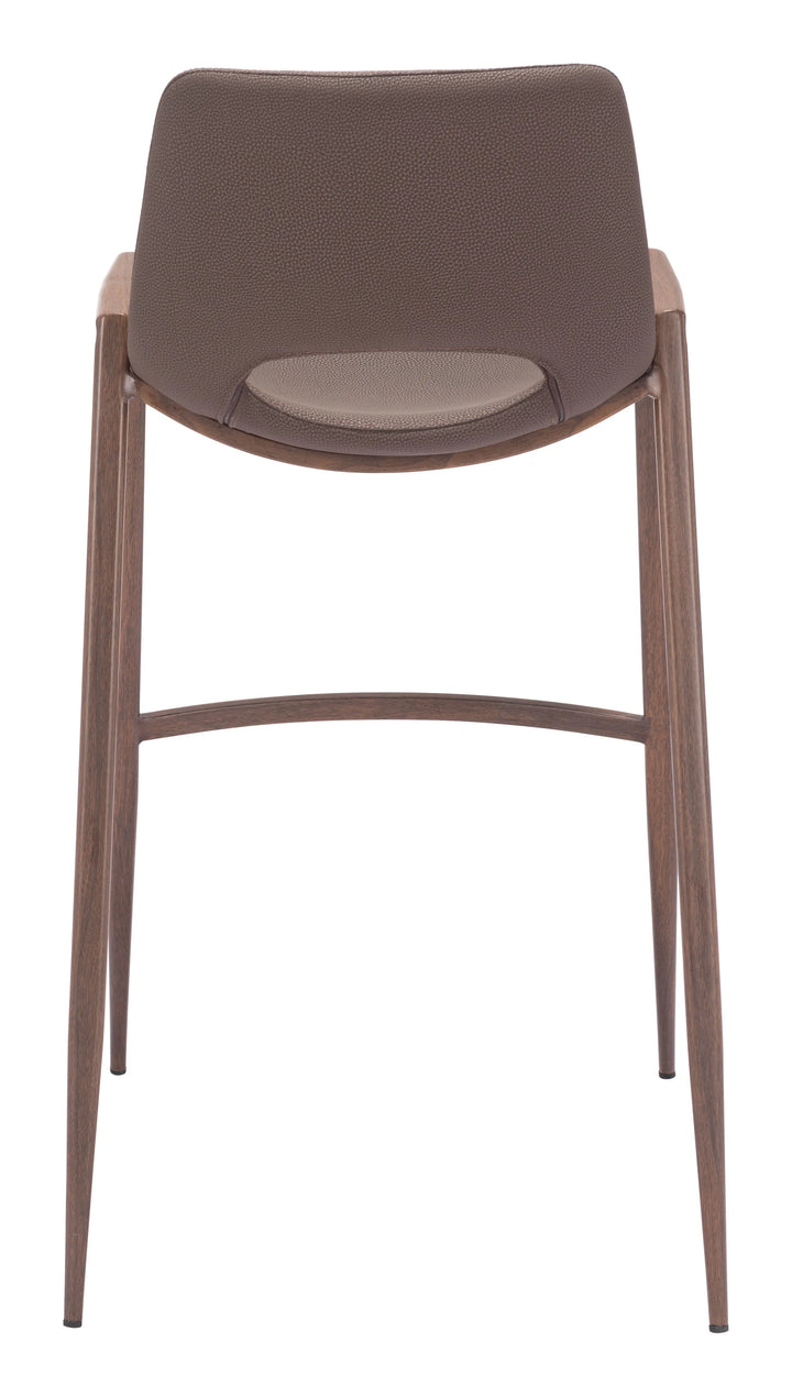 Desi Barstool (Set of 2) Brown & Walnut - AmericanHomeFurniture