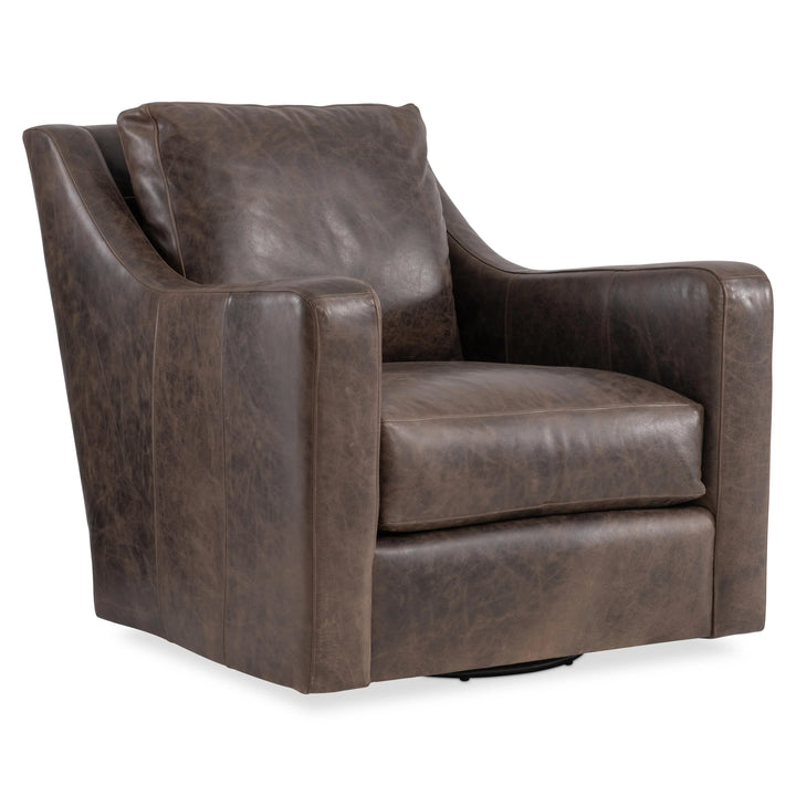 American Home Furniture Bernhardt Ventura Leather Swivel Chair