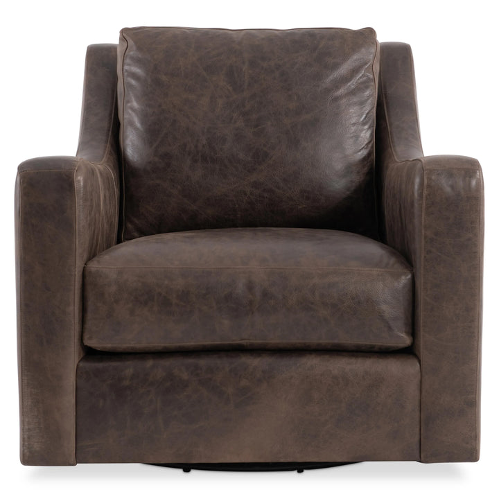 American Home Furniture Bernhardt Ventura Leather Swivel Chair