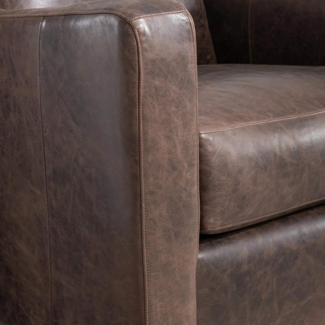 American Home Furniture Bernhardt Ventura Leather Swivel Chair