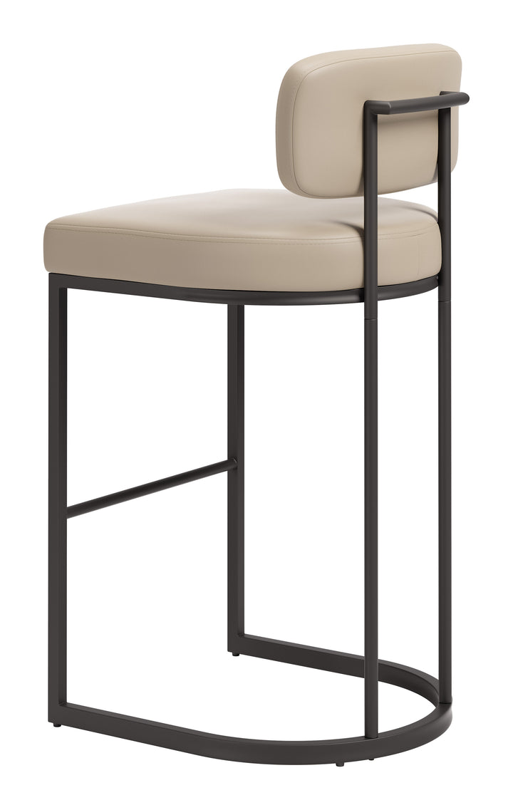 Velar Barstool (Set of 2) Beige & Gray