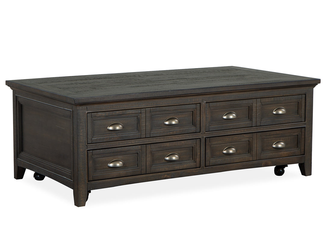 Westley Falls Graphite Lift Top Storage Cocktail Table With Casters - T4399-50