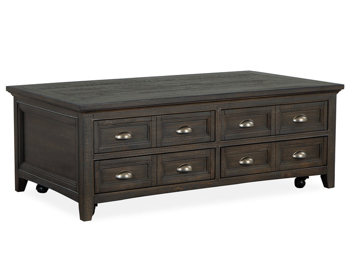 Westley Falls Graphite Lift Top Storage Cocktail Table With Casters - T4399-50