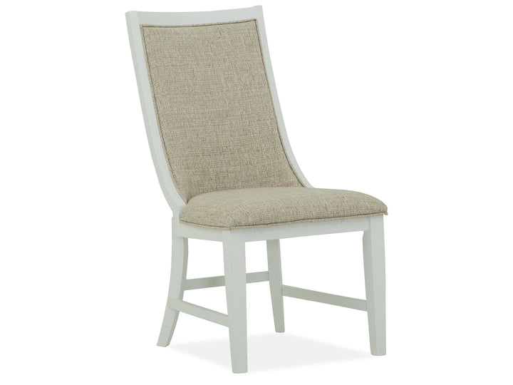Heron Cove Chalk White And Dovetail Grey Upholstered Host Chair - Set of 2 - D4400-66