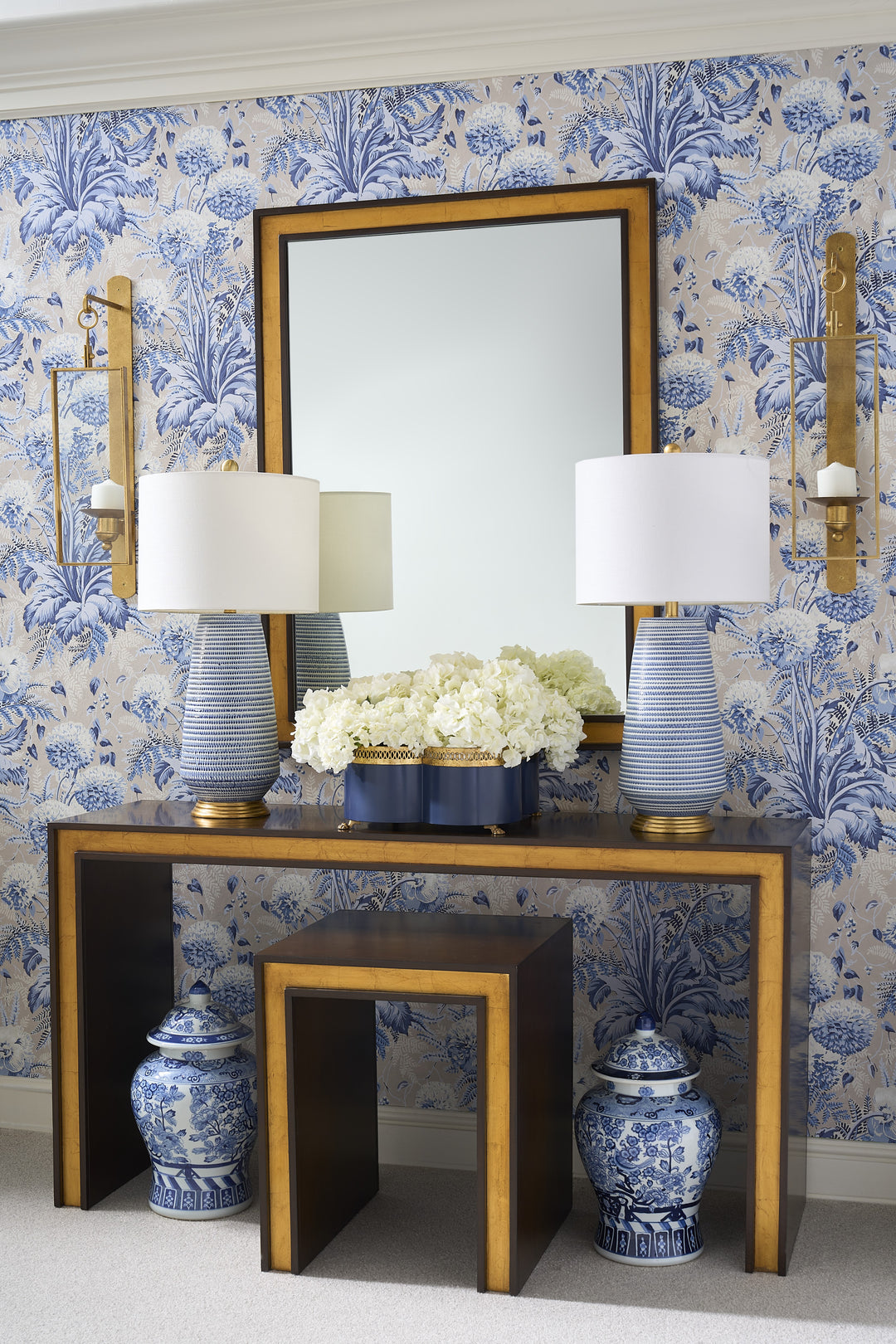 Antique Gold/Navy Blue