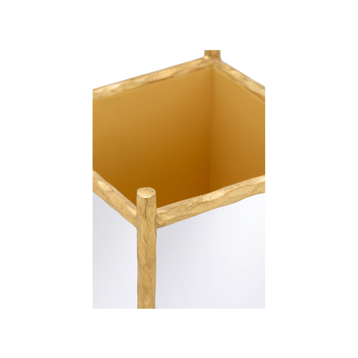 Hand Hammered Mirror Planter - 370296