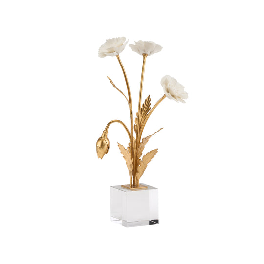 Porcelain Poppie in Crystal Base - 370502
