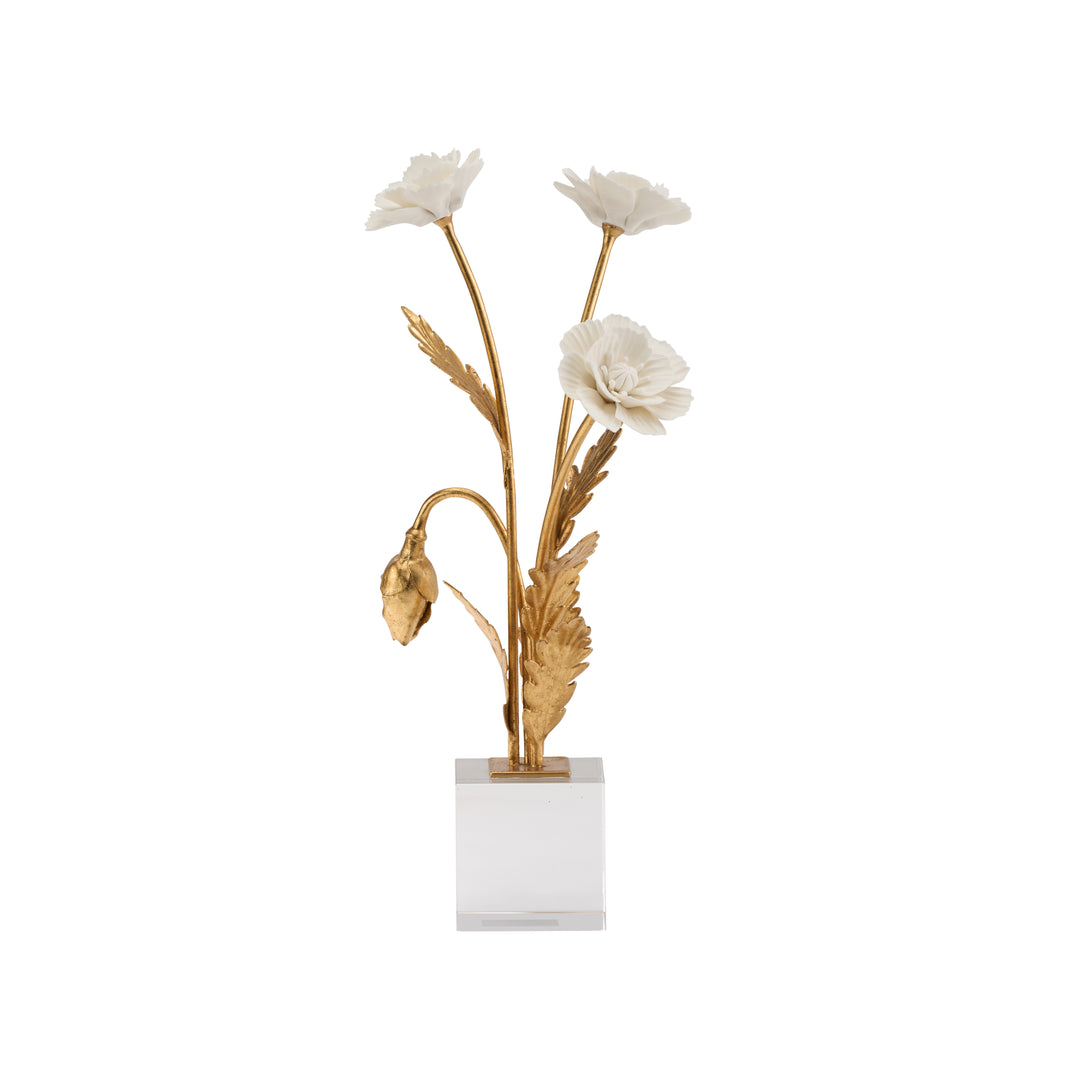 Porcelain Poppie in Crystal Base - 370502