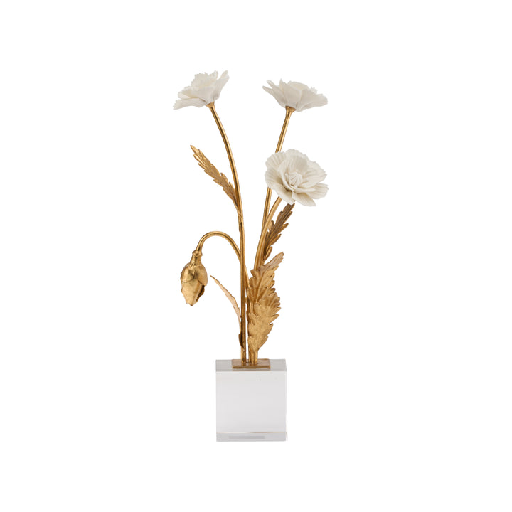 Porcelain Poppie in Crystal Base - 370502