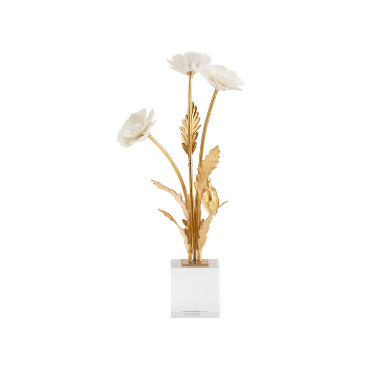 Porcelain Poppie in Crystal Base - 370502