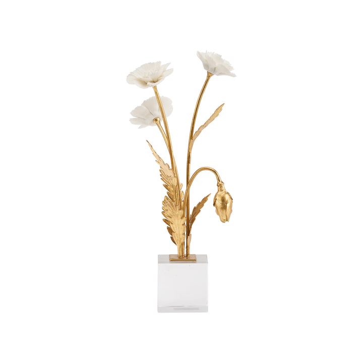 Porcelain Poppie in Crystal Base - 370502