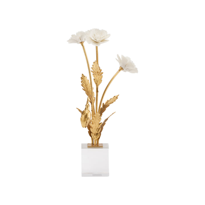 Porcelain Poppie in Crystal Base - 370502