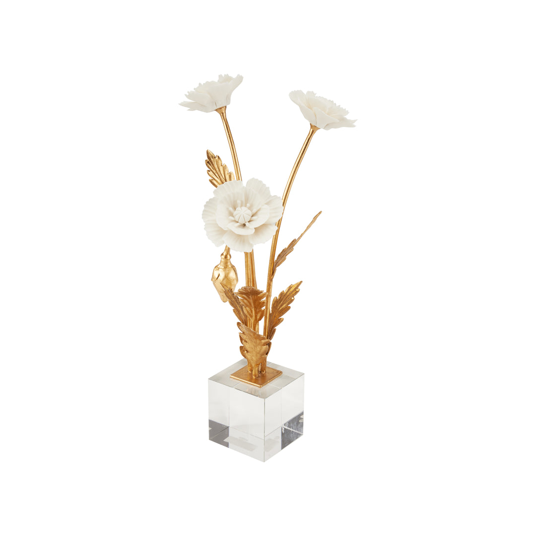 Porcelain Poppie in Crystal Base - 370502