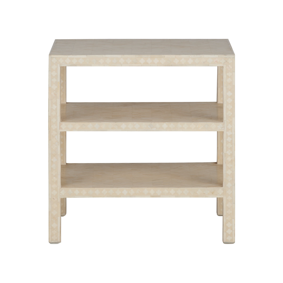 Chevron Inlay Side Table - 370548