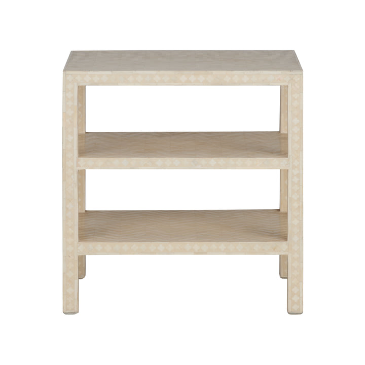 Chevron Inlay Side Table - 370548